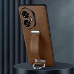 For Honor 300 SULADA PC Hybrid Leather Texture Skin Feel Shockproof Phone Case(Brown)