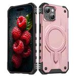 For iPhone 15 Plus Straship MagSafe TPU Hybrid PC Phone Case(Rose Gold)
