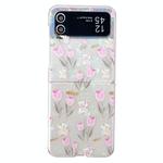 For Samsung Galaxy Z Flip3 5G Shell Texture Flower Pattern Protective Phone Case(Tulip)