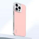 For iPhone 16 Pro SULADA Skin Feel Liquid Leather Shockproof Phone Case(Pink)
