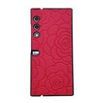 For Honor V Purse Impression Camellia Pattern Protective Phone Case(Red)