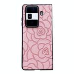 For Honor Magic V2 Impression Camellia Pattern Protective Phone Case(Pink)
