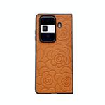 For Honor Magic Vs2 Impression Camellia Pattern Protective Phone Case(Orange)