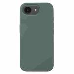 For iPhone 16e Liquid Silicone Phone Case(Pine Needle Green)