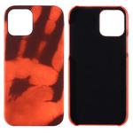 For iPhone 12 mini Paste Skin + PC Thermal Sensor Discoloration Protective Back Cover Case(Brown Red)