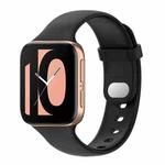 For OPPO Watch 46mm Silicone Watch Band(Black)