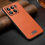 For Xiaomi 15 Pro SULADA Shockproof TPU Hybrid Handmade Leather Phone Case(Orange)