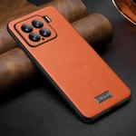 For Xiaomi 15 SULADA Shockproof TPU Hybrid Handmade Leather Phone Case(Orange)