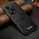 For Honor 300 Ultra SULADA Shockproof TPU Hybrid Handmade Leather Phone Case(Black)