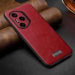 For Honor 300 Pro SULADA Shockproof TPU Hybrid Handmade Leather Phone Case(Red)