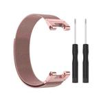 For Huami Amazfit T-Rex A1918 Milan Watch Band with Screwdriver(Rose Pink)