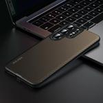 For Samsung Galaxy S25 Ultra 5G SULADA 600D Kevlar Texture PC Shockproof Phone Case(Brown)
