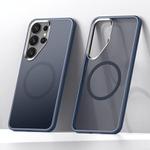 For Samsung Galaxy S25 Ultra 5G SULADA Light Sand MagSafe Magnetic PC Hybrid TPU Phone Case(Blue)