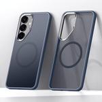For Samsung Galaxy S25+ 5G SULADA Light Sand MagSafe Magnetic PC Hybrid TPU Phone Case(Blue)