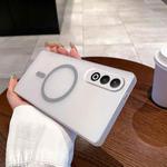 For OnePlus Nord CE4 5G Fine Hole Ice Fog MagSafe PC Phone Case(Titanium Grey)