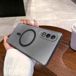 For OnePlus Nord CE4 5G Fine Hole Ice Fog MagSafe PC Phone Case(Transparent Black)