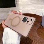 For vivo S18 Fine Hole Ice Fog MagSafe PC Phone Case(Gold)