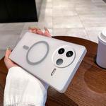 For Redmi K80 Fine Hole Ice Fog MagSafe PC Phone Case(Titanium Grey)