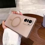 For Redmi K40 Fine Hole Ice Fog MagSafe PC Phone Case(Gold)