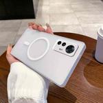 For Redmi K50 Ultra Fine Hole Ice Fog MagSafe PC Phone Case(White)