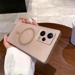 For Redmi Note 12 Pro+ 5G Fine Hole Ice Fog MagSafe PC Phone Case(Gold)