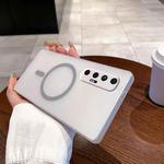 For Xiaomi Mi 10S Fine Hole Ice Fog MagSafe PC Phone Case(Titanium Grey)