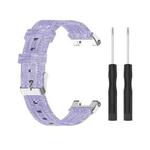 For Huami Amazfit Ares A1908 Nylon Canvas Replacement Strap with Screwdriver(Purple)
