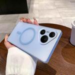 For Huawei Pura 80 Pro 5G Fine Hole Ice Fog MagSafe PC Phone Case(Transparent Blue)