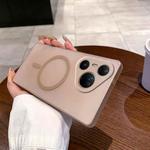 For Huawei Pura 80 Ultra 5G Fine Hole Ice Fog MagSafe PC Phone Case(Gold)