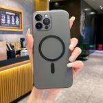 For iPhone 13 Pro Max Fine Hole Ice Fog MagSafe PC Phone Case(Grey)