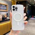 For iPhone 13 Pro Max Fine Hole Ice Fog MagSafe PC Phone Case(Transparent White)