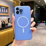 For iPhone 13 Pro Max Fine Hole Ice Fog MagSafe PC Phone Case(Sierra Blue)