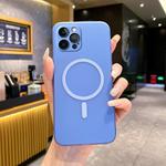 For iPhone 12 Pro Max Fine Hole Ice Fog MagSafe PC Phone Case(Sierra Blue)