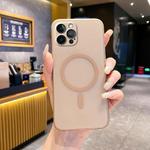 For iPhone 12 Pro Max Fine Hole Ice Fog MagSafe PC Phone Case(Gold)