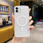 For iPhone 11 Fine Hole Ice Fog MagSafe PC Phone Case(Transparent White)
