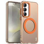 For Samsung Galaxy S25 5G IMAK Candy Series Shockproof MagSafe Phone Case(Orange)