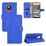 For Nokia 5.3 Solid Color Skin Feel Magnetic Buckle Horizontal Flip Calf Texture PU Leather Case with Holder & Card Slots & Wallet(Blue)