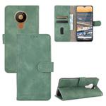 For Nokia 5.3 Solid Color Skin Feel Magnetic Buckle Horizontal Flip Calf Texture PU Leather Case with Holder & Card Slots & Wallet(Green)