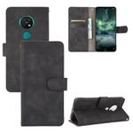 For Nokia 7.2 & 6.2 Solid Color Skin Feel Magnetic Buckle Horizontal Flip Calf Texture PU Leather Case with Holder & Card Slots & Wallet(Black)