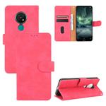 For Nokia 7.2 & 6.2 Solid Color Skin Feel Magnetic Buckle Horizontal Flip Calf Texture PU Leather Case with Holder & Card Slots & Wallet(Rose Red)