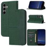 For Samsung Galaxy S25 FE 5G Woven Texture Stitching Magnetic Leather Phone Case(Green)