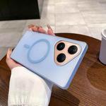 For Huawei Pura 80 5G Ice Fog MagSafe PC Phone Case(Transparent Blue)