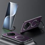 For Honor Magic7 Pro SULADA Kevlar Texture MagSafe Magnetic Holder Phone Case(Purple)