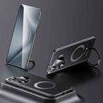 For Huawei Pura 70 Pro SULADA Kevlar Texture MagSafe Magnetic Holder Phone Case(Black)