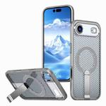 For iPhone 17 Air Honeycomb Cooling MagSafe Holder Phone Case(Titanium Grey)
