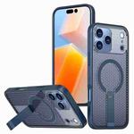 For iPhone 17 Pro Max Honeycomb Cooling MagSafe Holder Phone Case(Blue)
