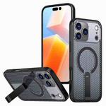 For iPhone 17 Pro Honeycomb Cooling MagSafe Holder Phone Case(Black)