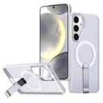 For Samsung Galaxy S25+ 5G / S24+ 5G Honeycomb Cooling MagSafe Holder Phone Case(FrostedTransparent)
