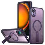For Samsung Galaxy Xcover7 Honeycomb Cooling MagSafe Holder Phone Case(Purple)
