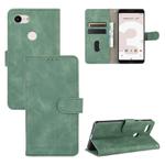 For Google Pixel 3 Solid Color Skin Feel Magnetic Buckle Horizontal Flip Calf Texture PU Leather Case with Holder & Card Slots & Wallet(Green)